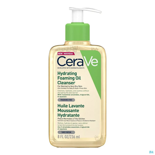 CeraVe Huile Lavante Moussante Hydratante Peau Très Sèche à Atopique | 236ml