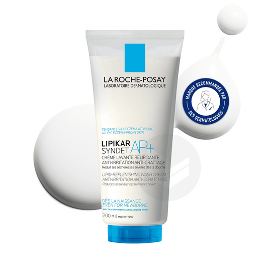 La Roche-Posay Lipikar Syndet AP+ Crème Lavante Peau Sèche et Eczéma Atopique| 200ml